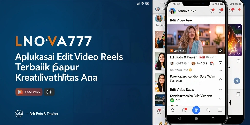 Tampilan antarmuka LNOVA777 yang modern dan menarik untuk Edit Video Reels.