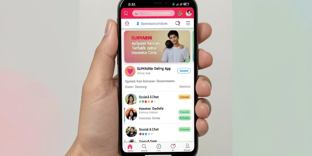 Tampilan intuitif SURYA898 memudahkan pengguna menjelajahi profil dan fitur.